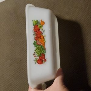 Vintage glasbake 1 1/2 quart bread pan